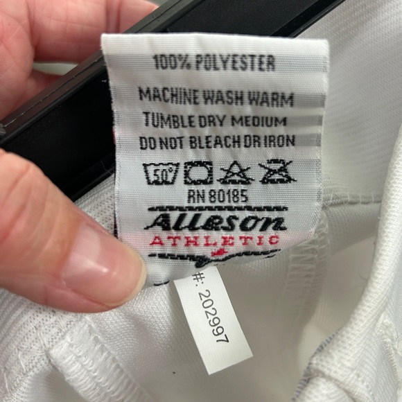 Football Pants XL Youth White Alleson Athletic  EUC - Picture 9 of 9